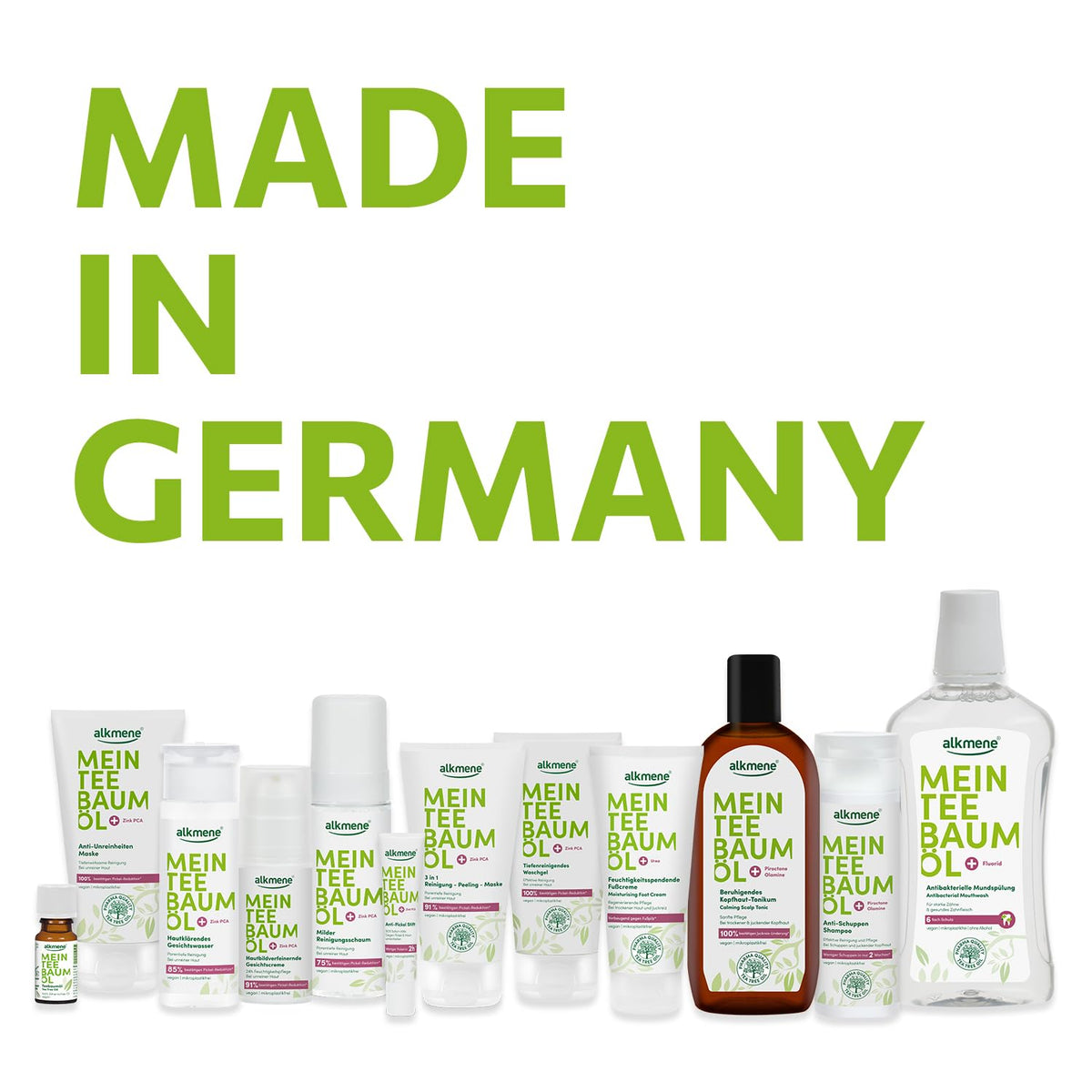Alkmene 3X Teebaumöl Maske Gegen Pickel, Mitesser & Unreinheiten Vegan 75 Ml - 100% Bestätigen Pickel Reduktion - Gesichtsmaske Männer & Frauen, Gesichtsmaske Mitesser Maske Männer, anti Pickel