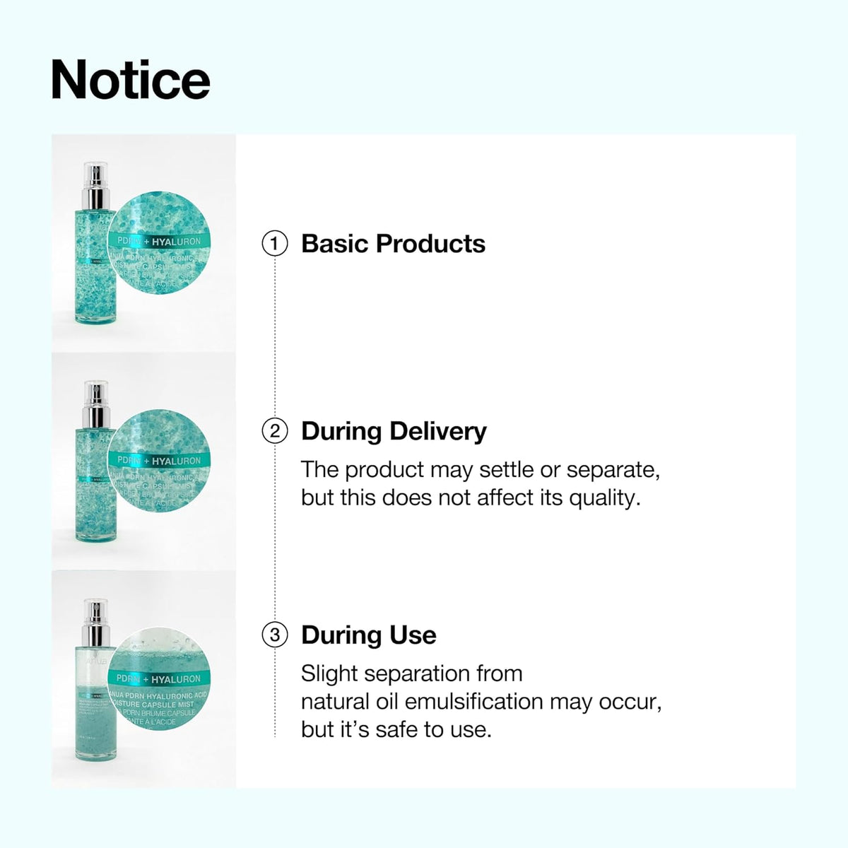 Anua PDRN Hyaluronic Acid Hydrating Capsule Mist 100ml Spray