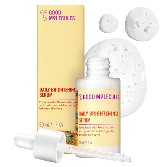 Daily Brightening Serum 30Ml/1Oz - Hydrating Facial Serum with Beta Arbutin and Hyaluronic Acid to Brighten, Moisturize, and Balance for Even Tone and Texture - Skin Care for Face