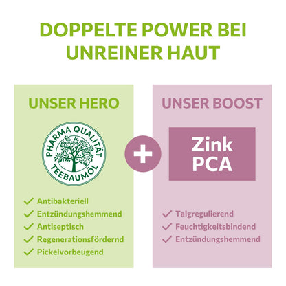 Alkmene 3X Teebaumöl Maske Gegen Pickel, Mitesser & Unreinheiten Vegan 75 Ml - 100% Bestätigen Pickel Reduktion - Gesichtsmaske Männer & Frauen, Gesichtsmaske Mitesser Maske Männer, anti Pickel