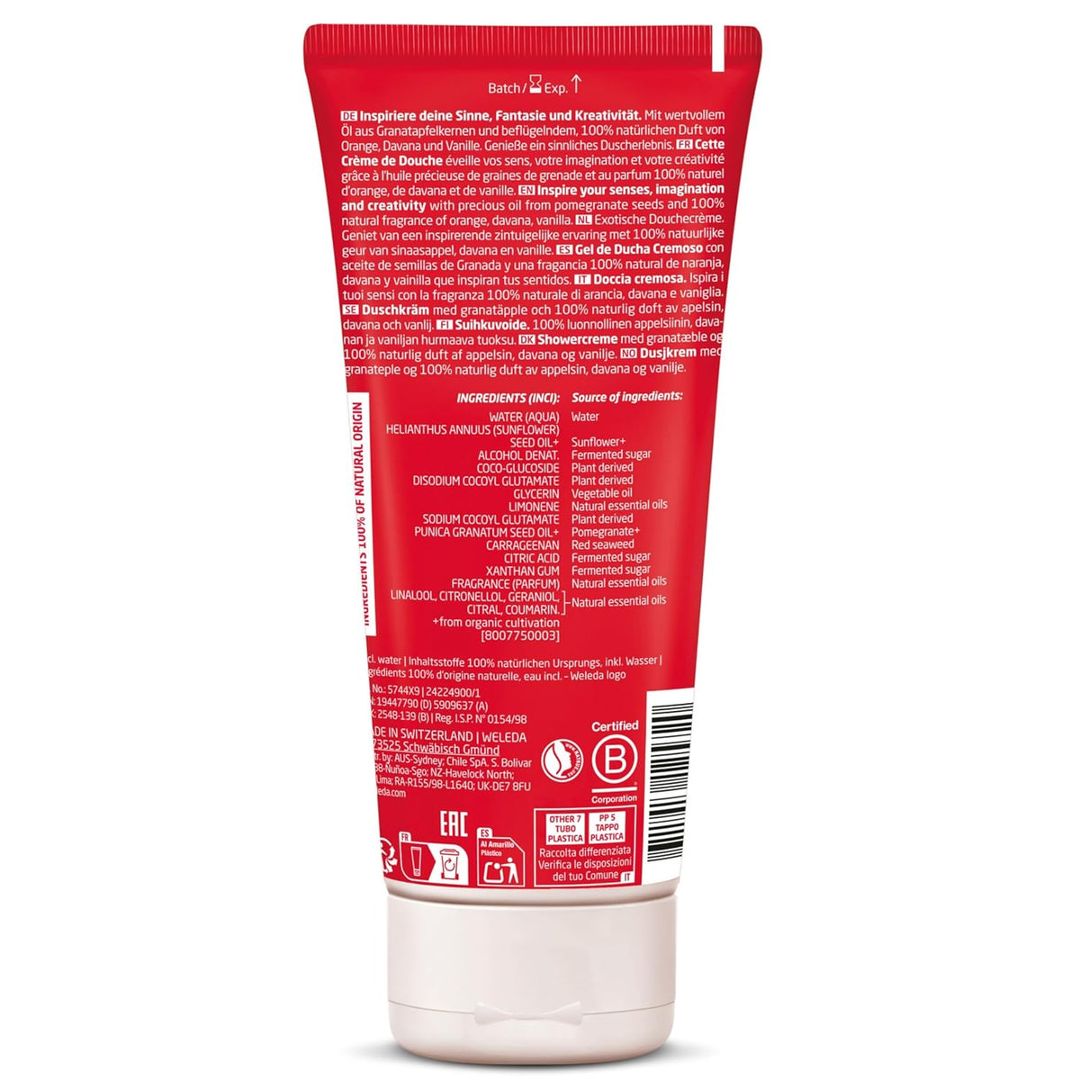 Weleda Inspire Schönheitsdusche Granatapfel 200Ml