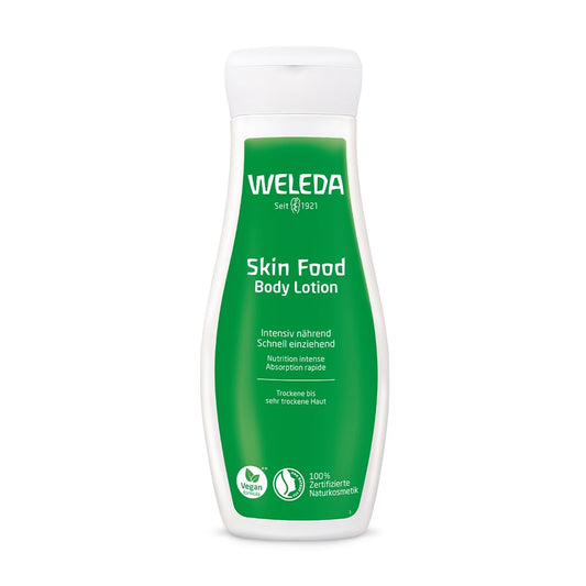 WELEDA Bio Skin Food Bodylotion - Naturkosmetik Körperpflege Lotion Mit Bio Sheabutter Spendet Langanhaltende Feuchtigkeit. Natürliche Körperlotion Zur Pflege Von Sehr Trockener Haut (Vegan, 200Ml)