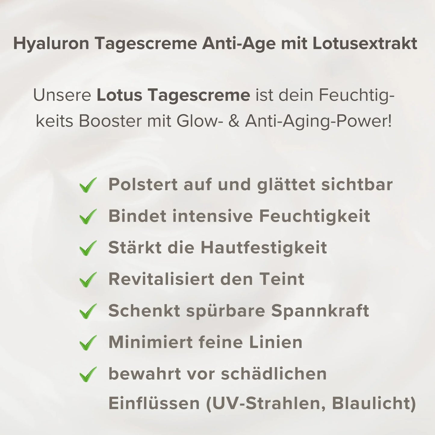 •Anti Age• Hyaluron Tagescreme mit Lotusextrakt – 3-fach Hyaluron | BDIH Naturkosmetik