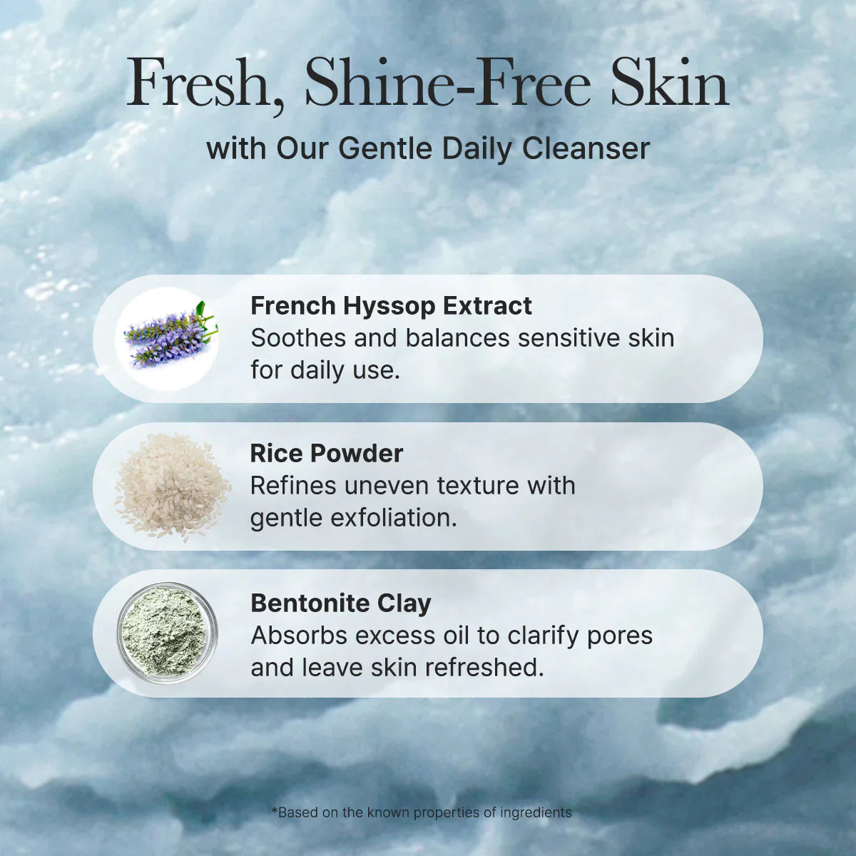 ARENCIA Fresh Blue Hyssop Rice Mochi Cleanser - 120g